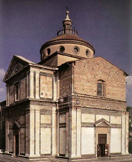 SANGALLO, Giuliano da Exterior of the church begun oil painting picture